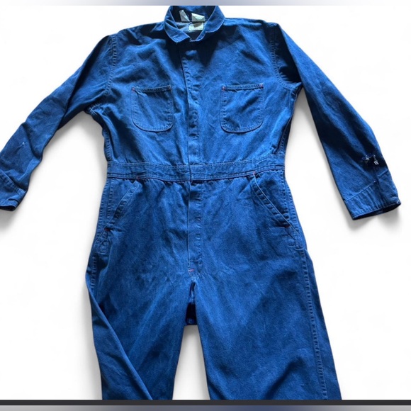 BIG BEN distressed mens utility long sleeve coveralls/jumpsuit - Picture 7 of 8